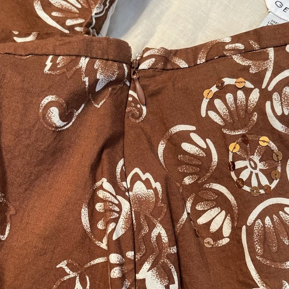 Chocolate Brown Floral Skirt - Picture 6 of 6